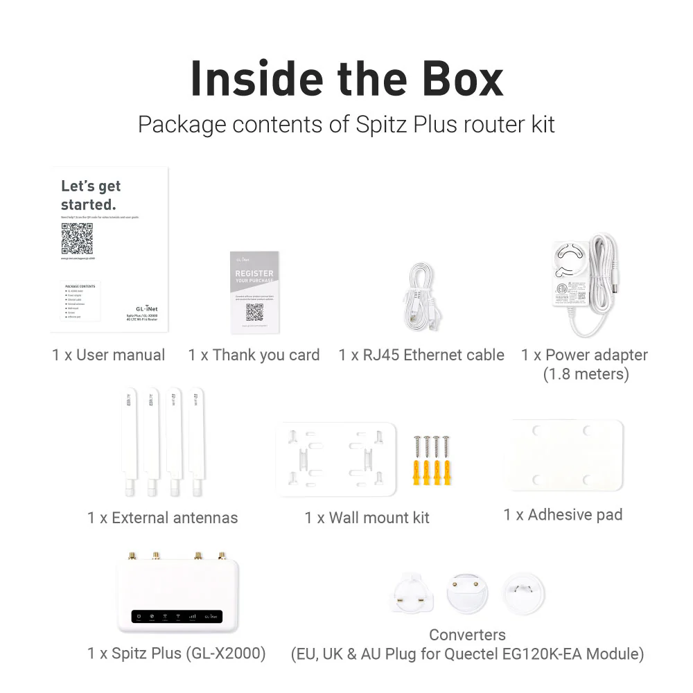 Spitz Plus (GL-X2000) Wi-Fi 6 4G LTE CAT 12 Router - Image 13